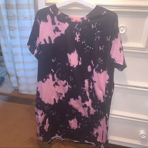 Pink and black tie dye dress 3X .